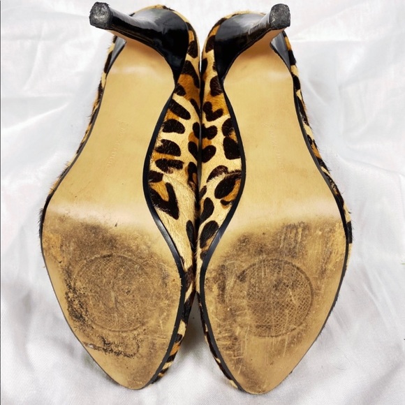 Max Studio Genuine Calf Fur Leopard Pumps Size: 8 1/2 - Picture 5 of 8
